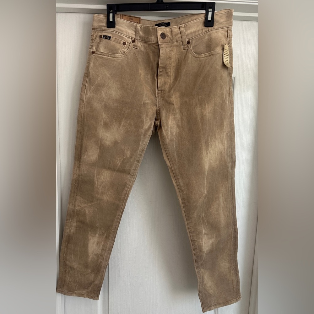 Polo Ralph Lauren Tan Skinny Crop Pants